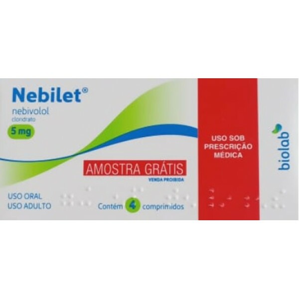 Nebilet - Cloridrato De Nebivolol 5mg - 4 Cápsulas